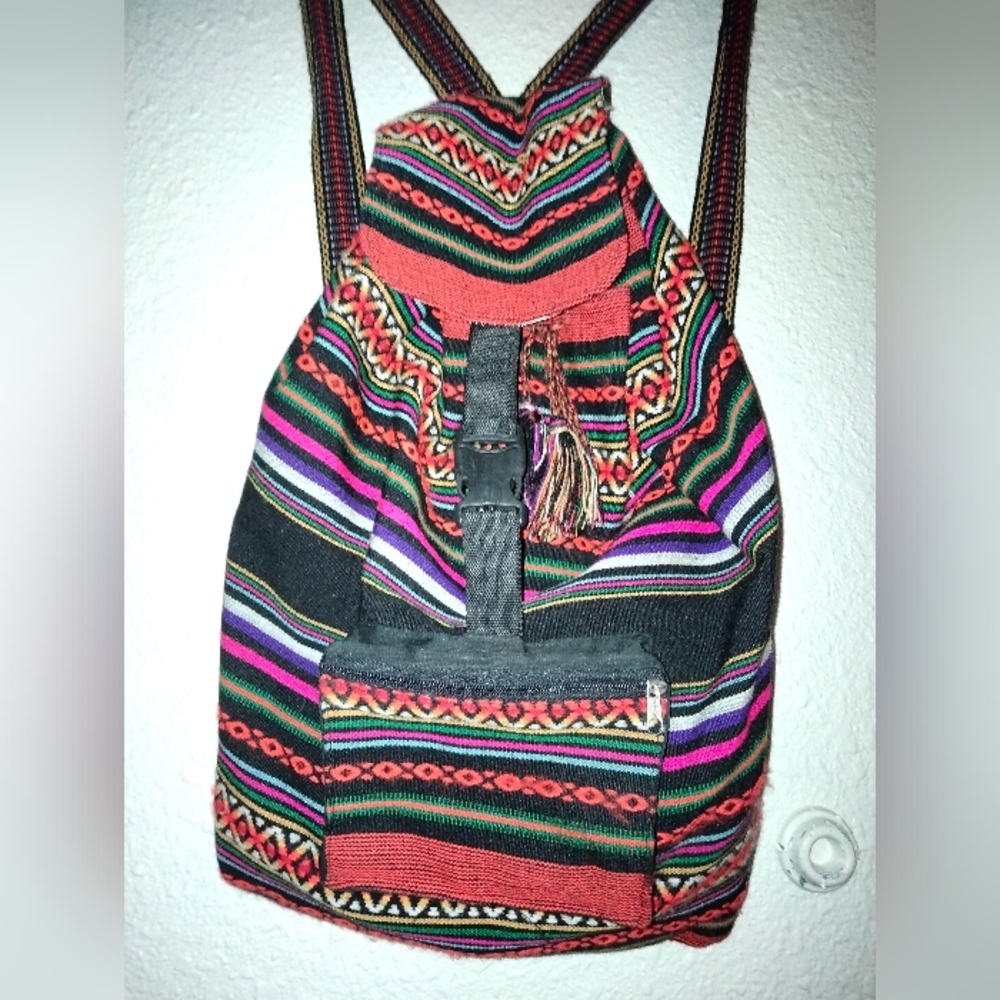 Handmade bag wool and cotton